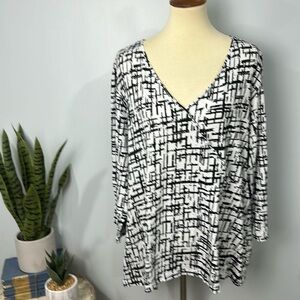 Hearts of Palm faux wrap front top size 2x